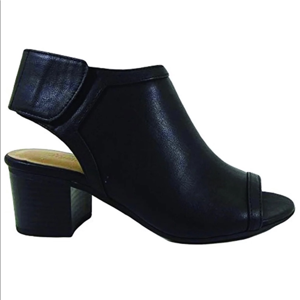 City Classified Open Toe Bootie Sandals Block Heel